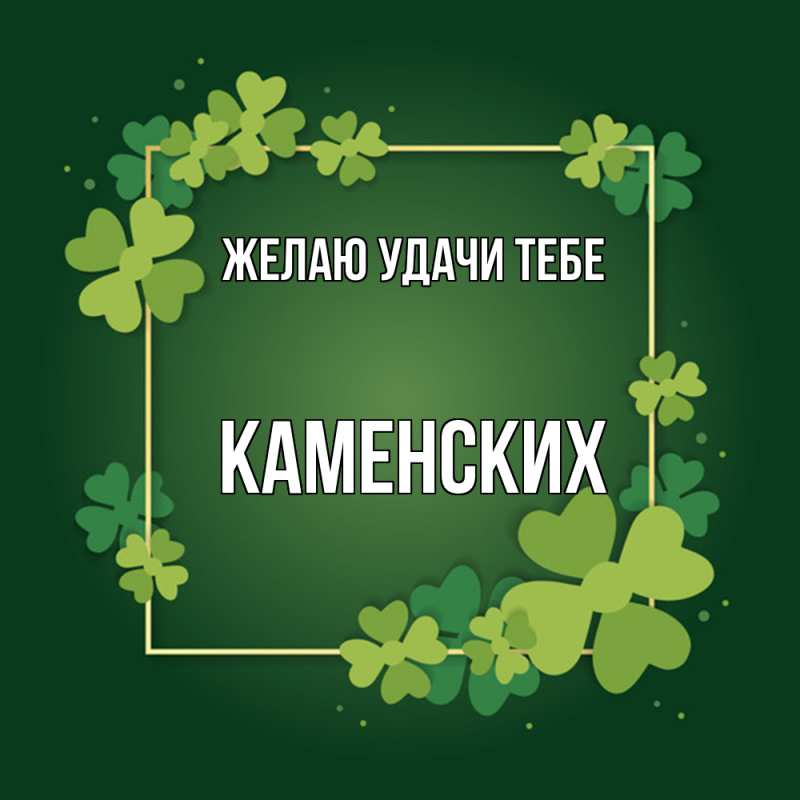 Картинка Желаю удачи тебе, Каменских