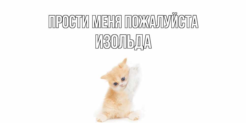 Открытка  с именем. Изольда, Прости меня пожалуйста  