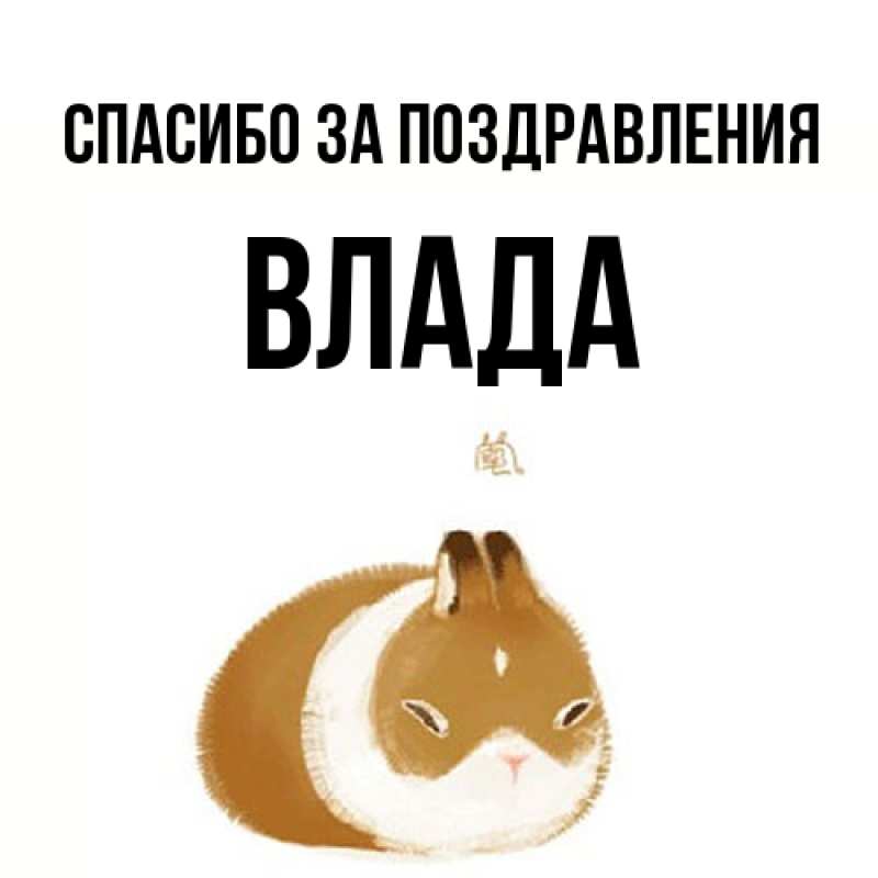 Картинка Спасибо за поздравления, Влада