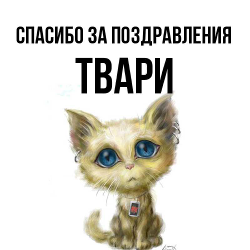 Картинка Спасибо за поздравления, твари