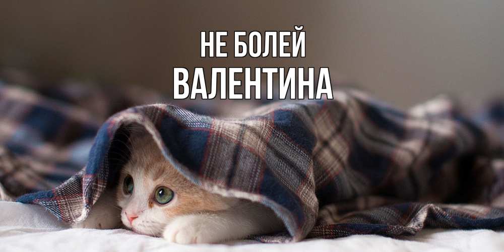 Открытка  с именем. валентина, Не болей  