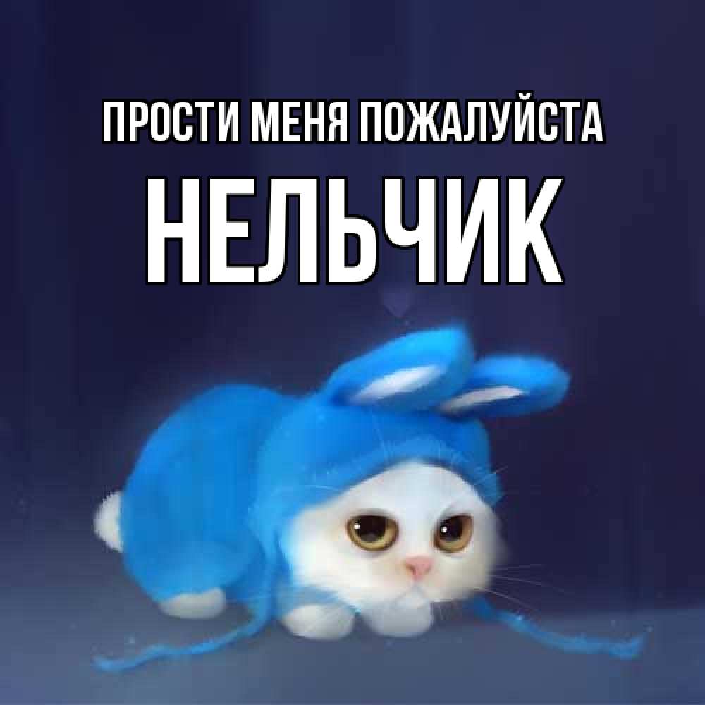 Открытка  с именем. Нельчик, Прости меня пожалуйста  