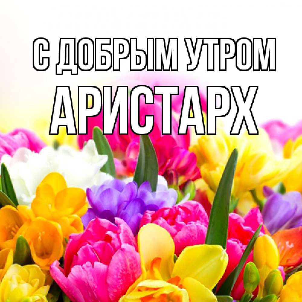 Открытка  с именем. Аристарх, С добрым утром  
