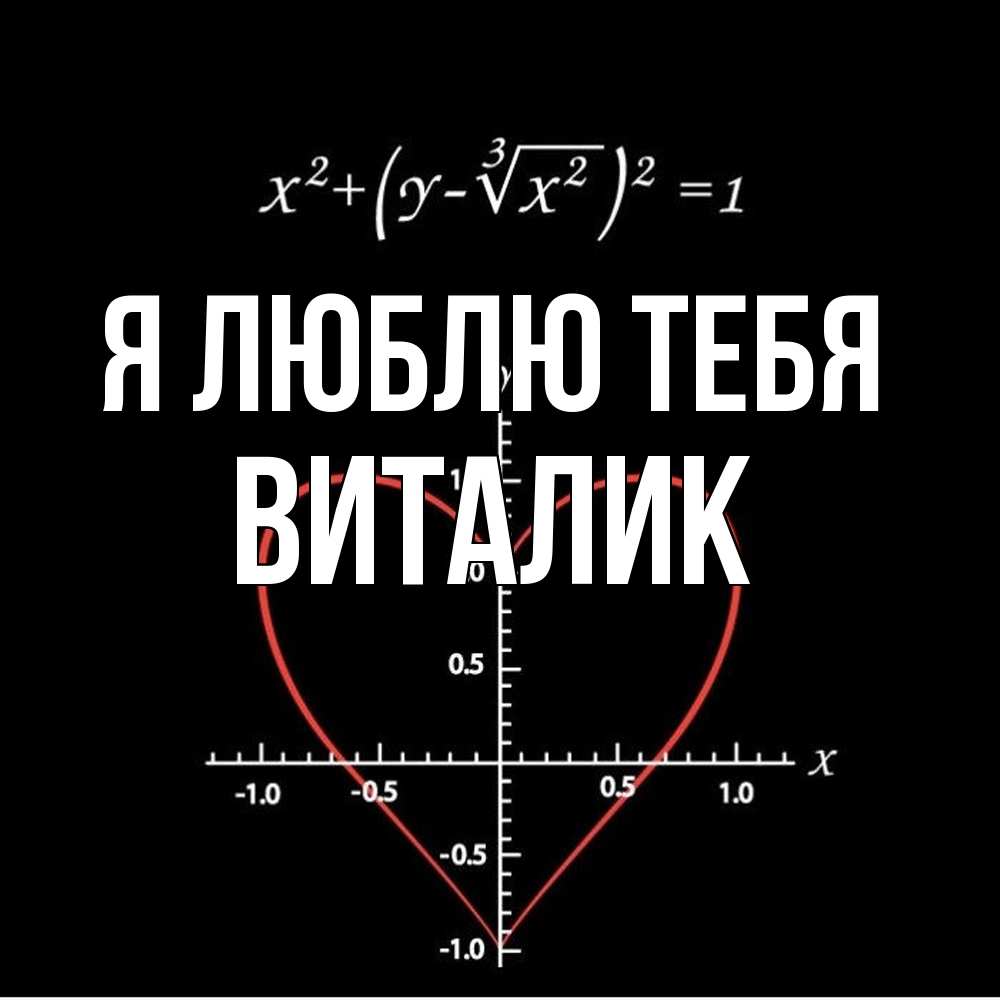 Открытка  с именем. Виталик, Я люблю тебя  