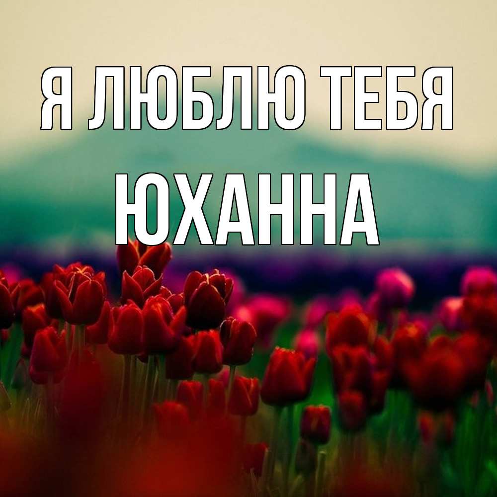 Открытка  с именем. Юханна, Я люблю тебя  