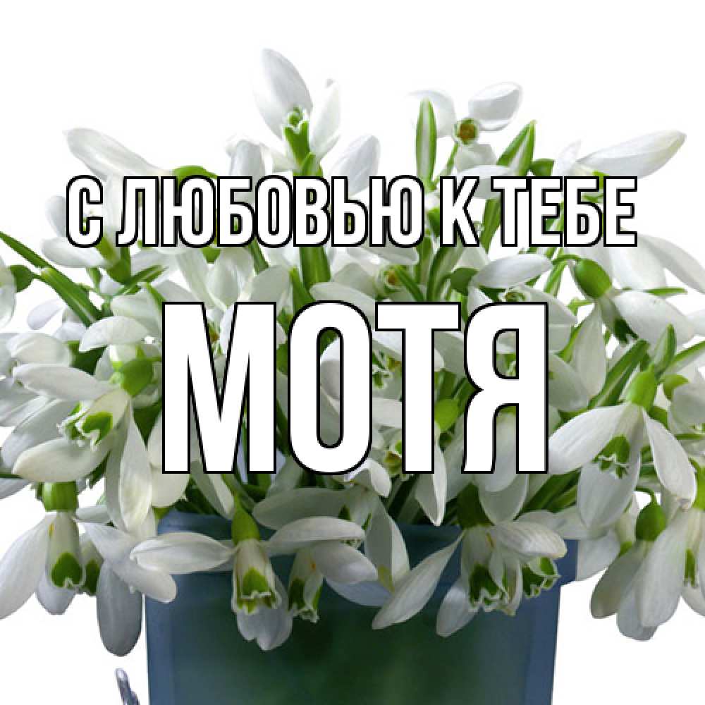 Открытка  с именем. Мотя, С любовью к тебе  