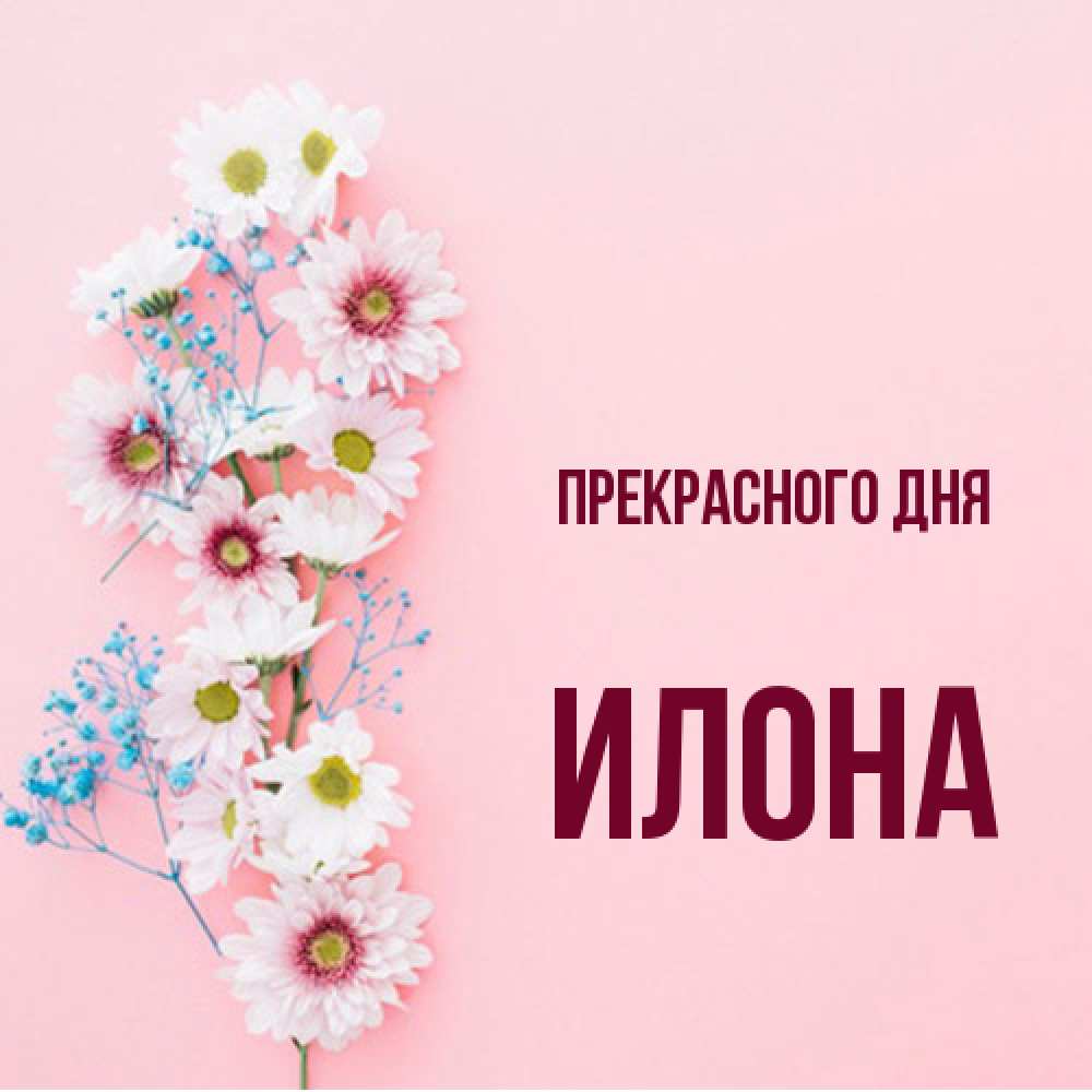 Открытка  с именем. Илона, Прекрасного дня  