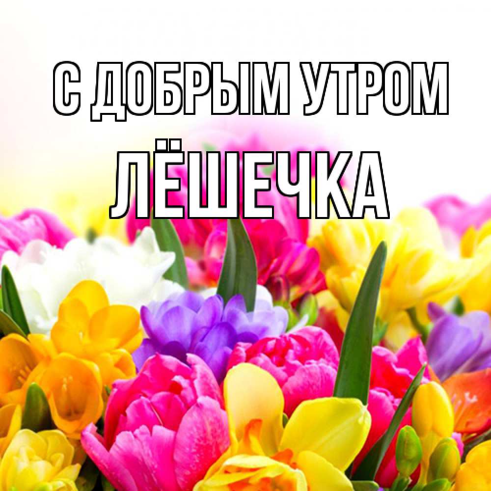 Открытка  с именем. Лёшечка, С добрым утром  