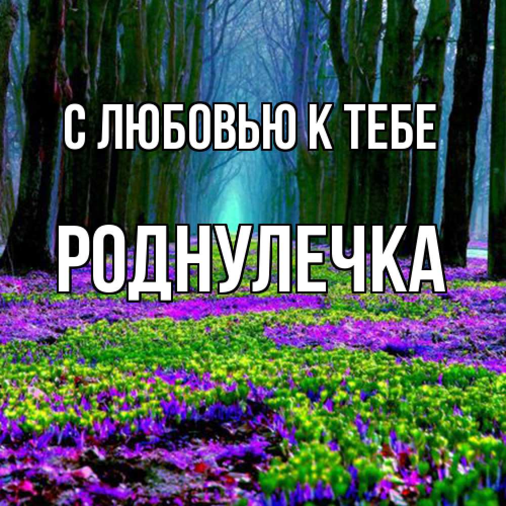 Открытка  с именем. Роднулечка, С любовью к тебе  