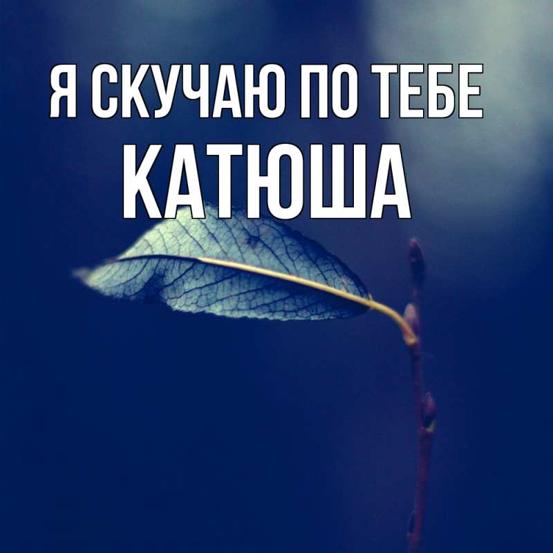 Картинка Я скучаю по тебе, Катюша