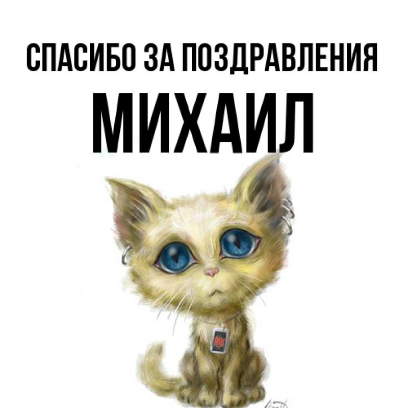 Картинка Спасибо за поздравления, Михаил