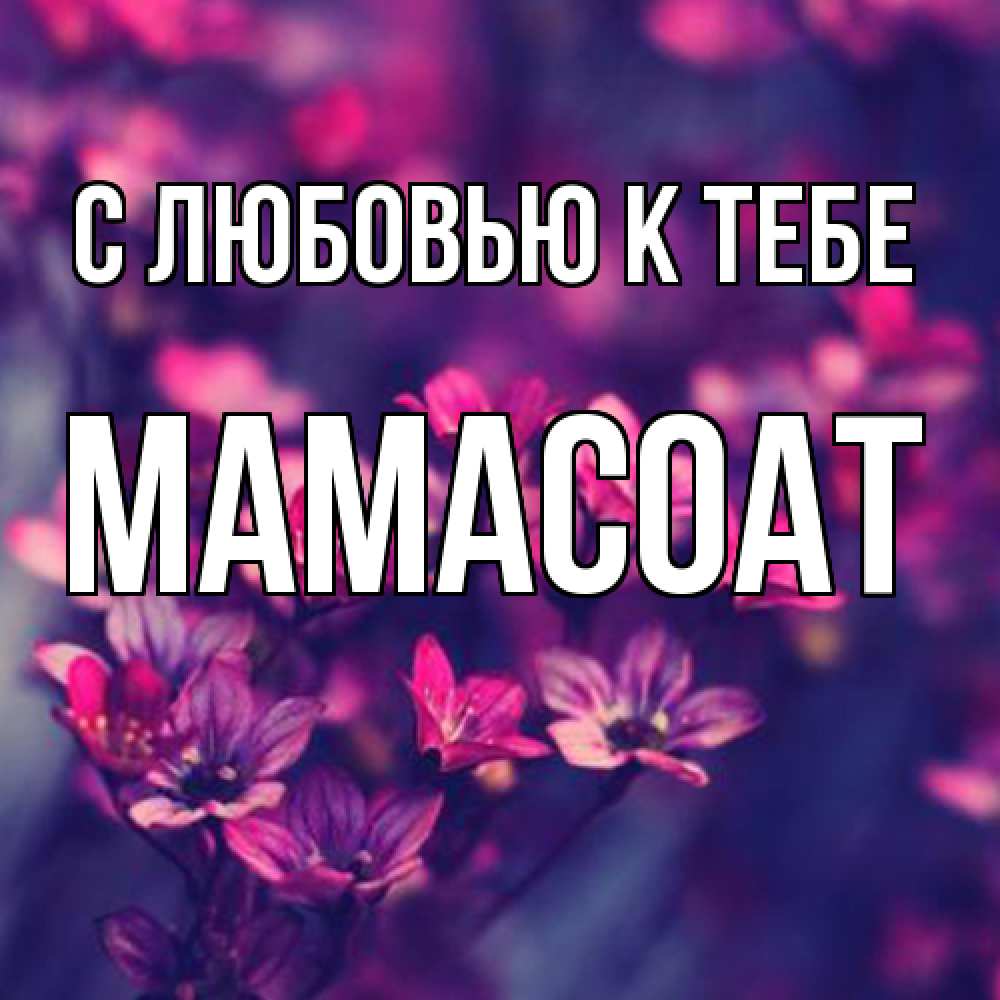 Открытка  с именем. Мамасоат, С любовью к тебе  