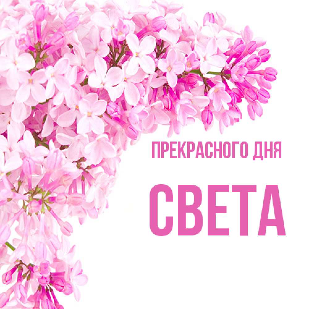 Открытка  с именем. света, Прекрасного дня  