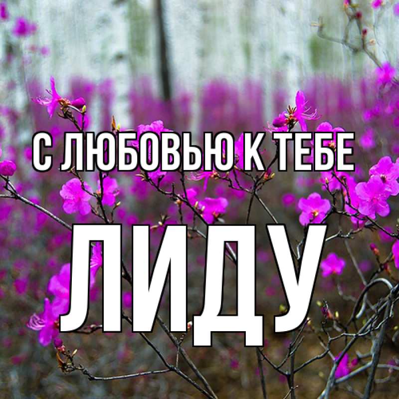 Открытка с именем, Лиду, С любовью к тебе