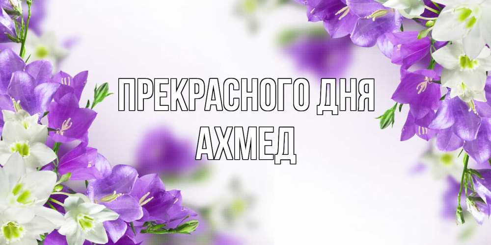 Открытка  с именем. Ахмед, Прекрасного дня  