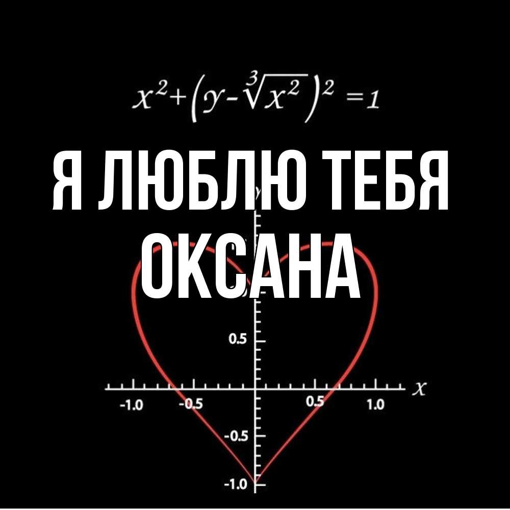 Открытка  с именем. Оксана, Я люблю тебя  