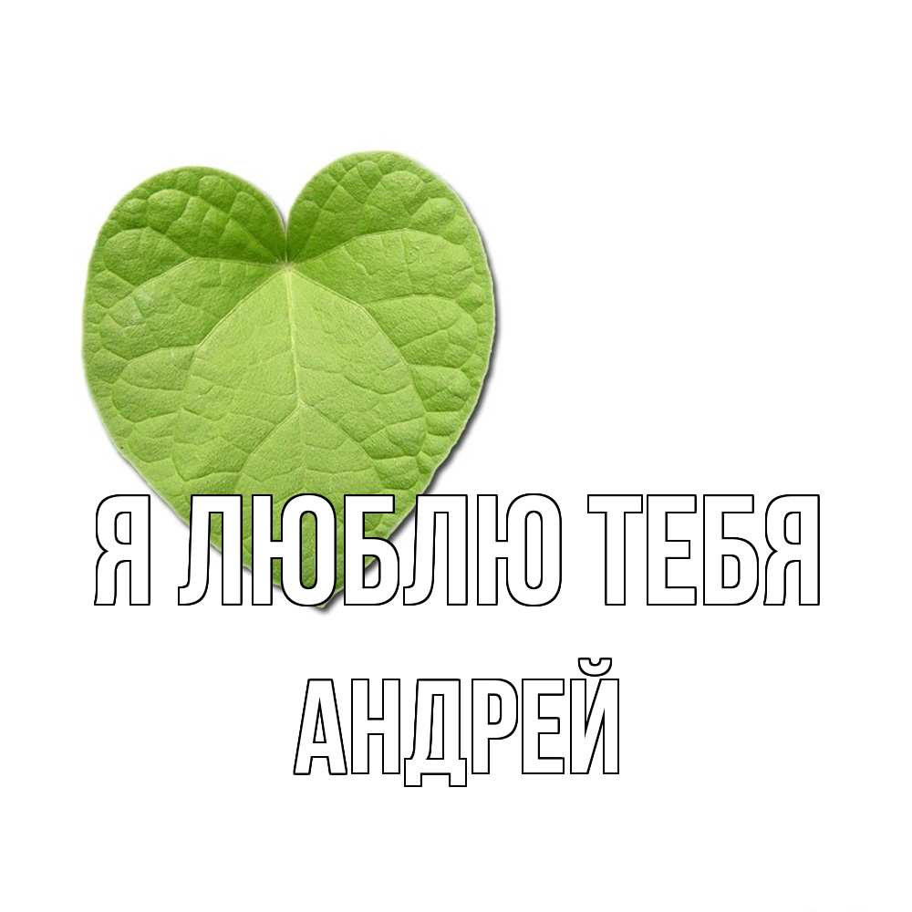 Открытка  с именем. Андрей, Я люблю тебя  