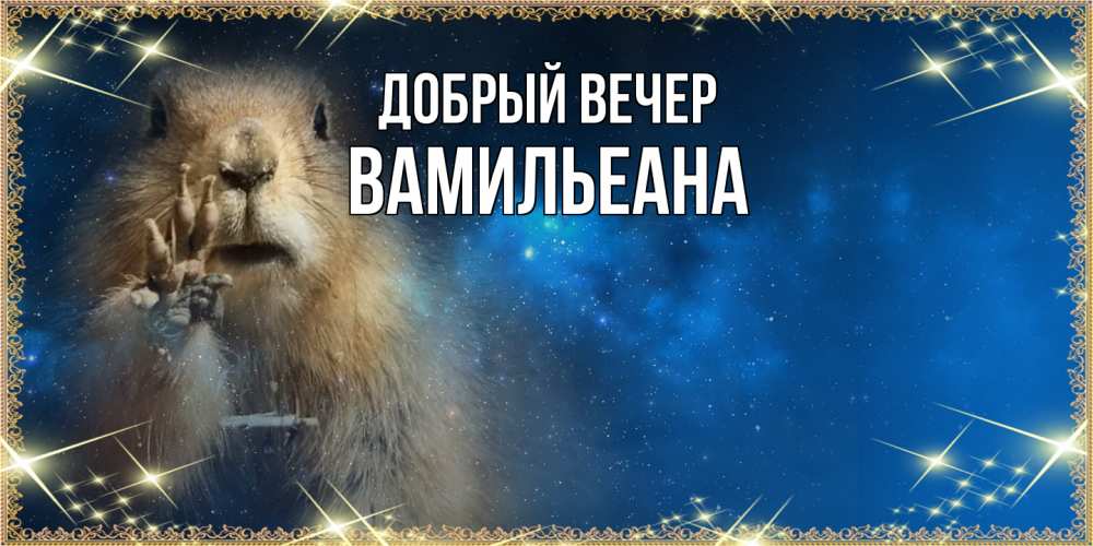 Открытка  с именем. Вамильеана, Добрый вечер  