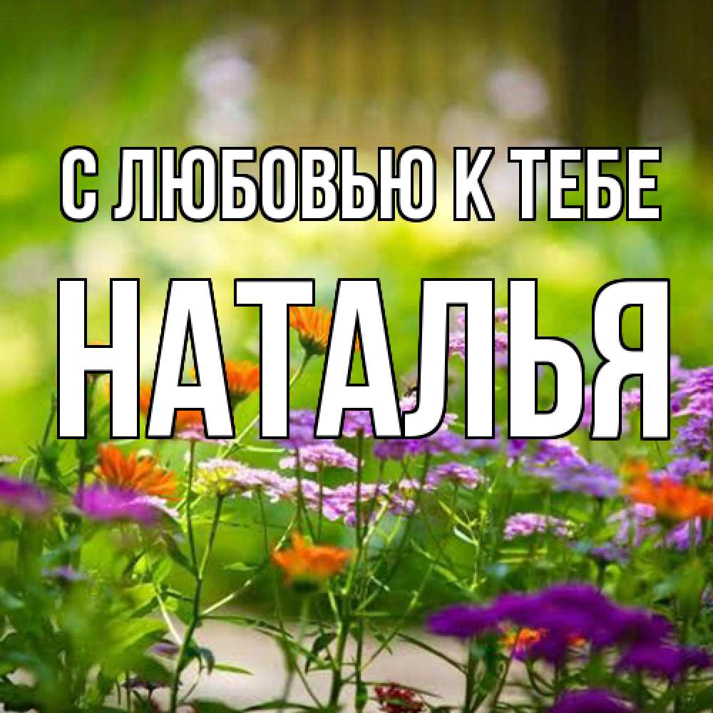 Открытка  с именем. Наталья, С любовью к тебе  