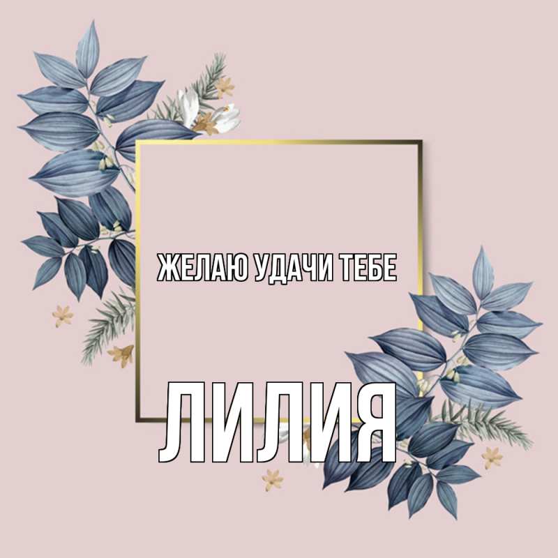 Картинка Желаю удачи тебе, ЛИлия