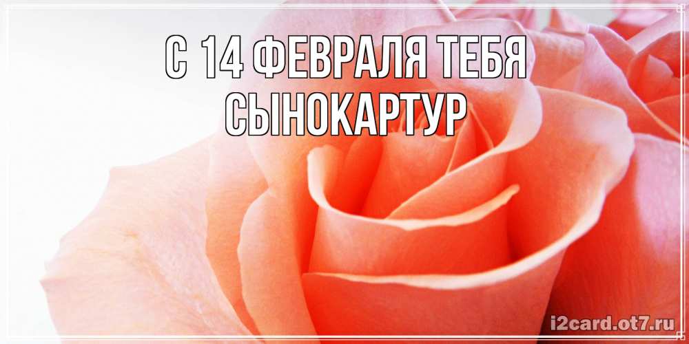 Открытка  с именем. Сынокартур, С 14 февраля тебя  