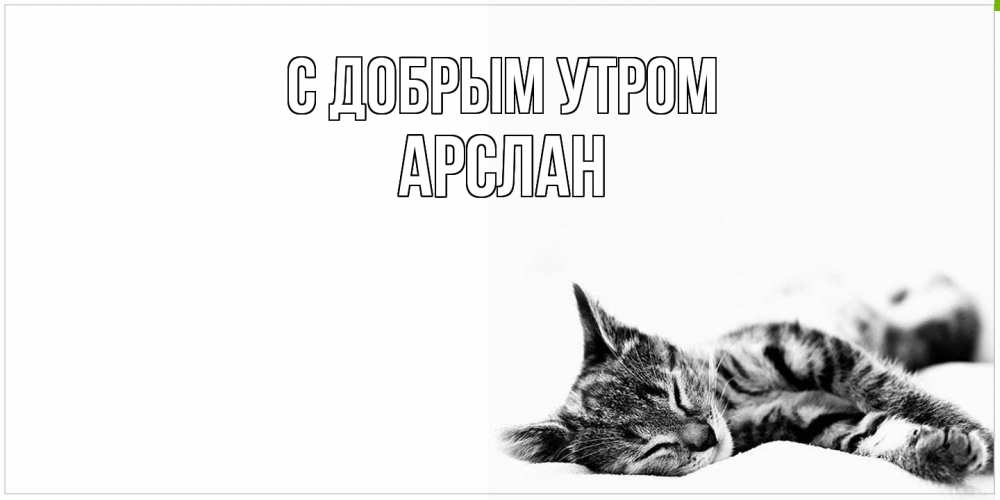 Открытка  с именем. Арслан, С добрым утром  