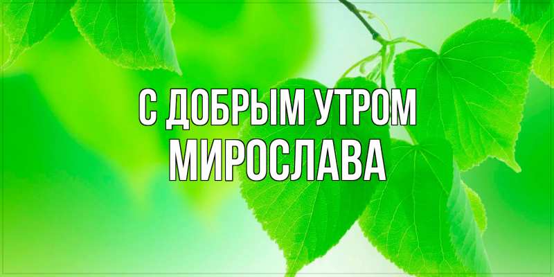 Открытка с именем, Мирослава, С добрым утром