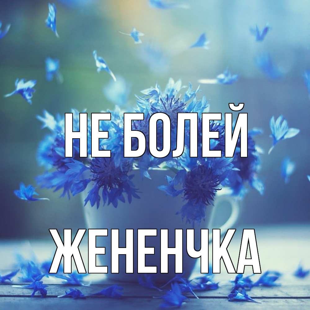 Открытка  с именем. Жененчка, Не болей  