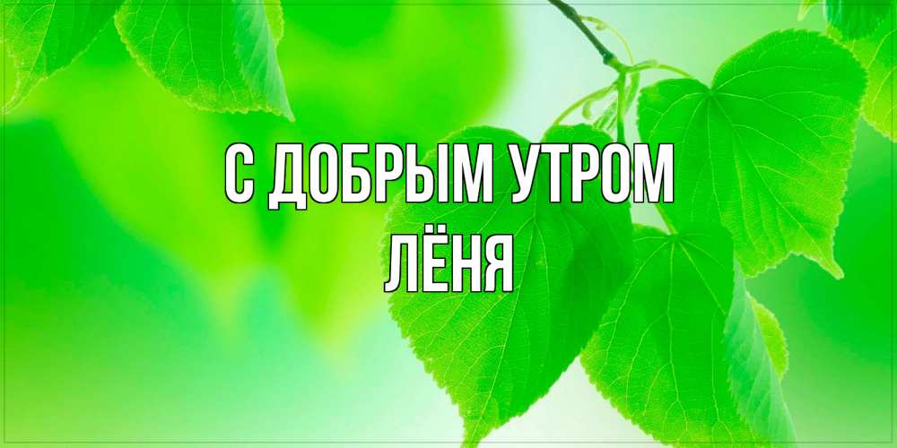 Открытка  с именем. Лёня, С добрым утром  