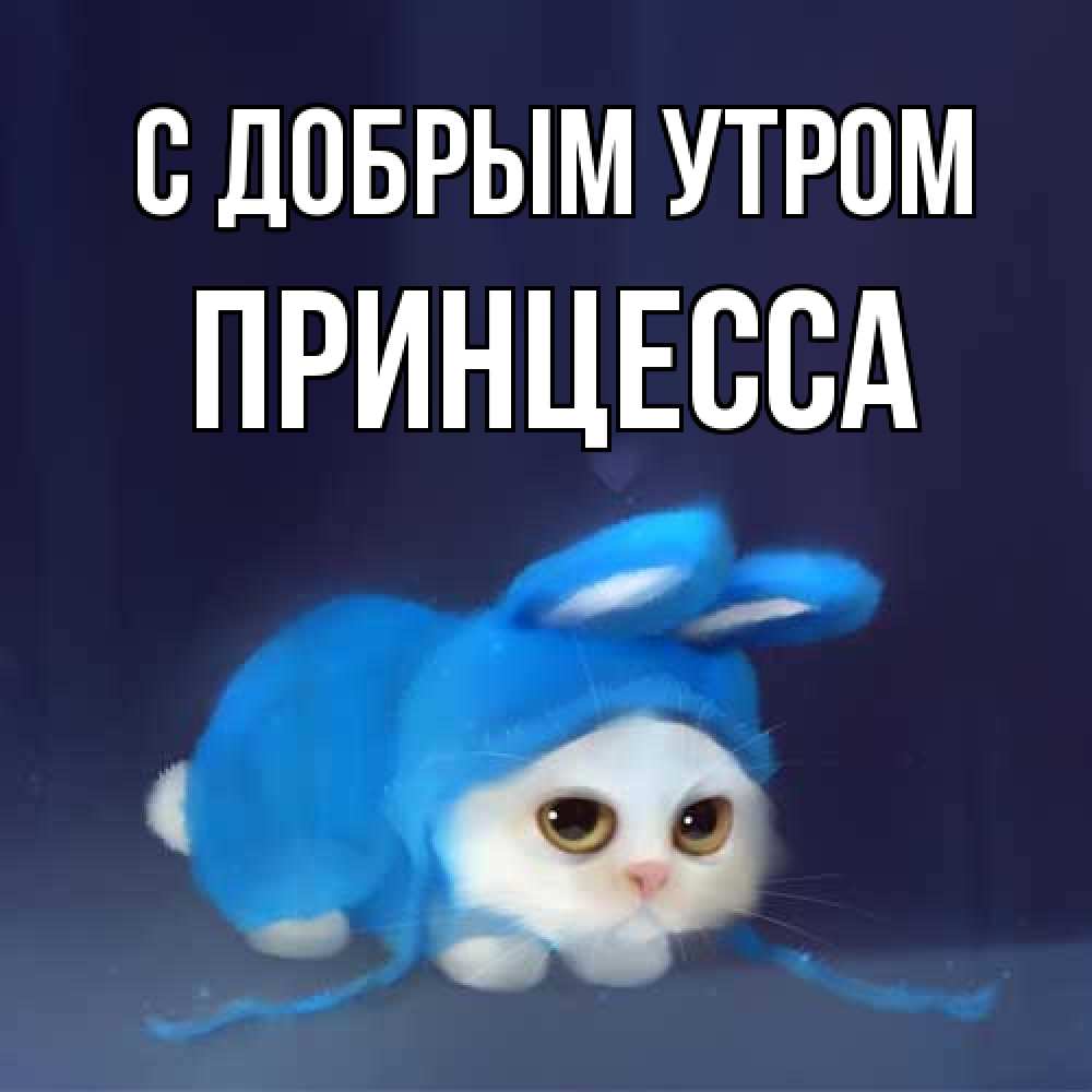 Открытка  с именем. Принцесса, С добрым утром  