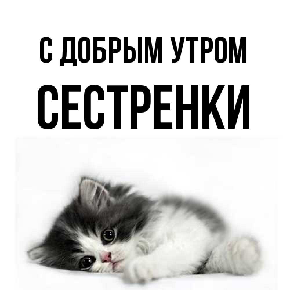 Открытка  с именем. Сестренки, С добрым утром  