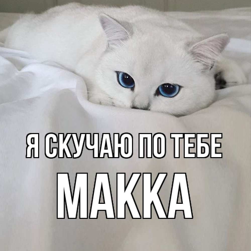 Открытка  с именем. Макка, Я скучаю по тебе  