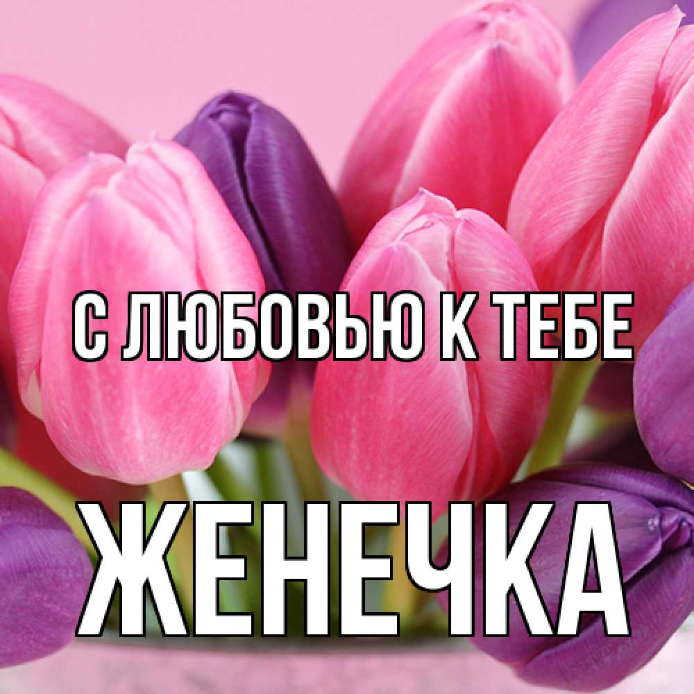 Открытка  с именем. Женечка, С любовью к тебе  