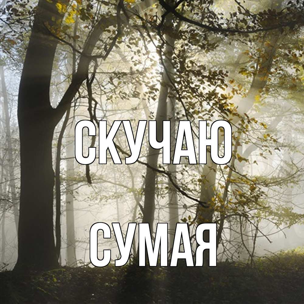 Открытка  с именем. Сумая, Скучаю  