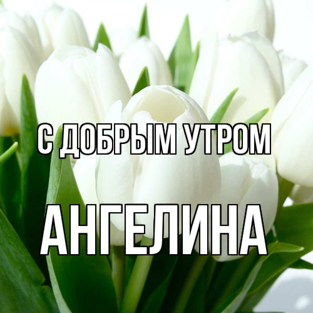 Открытка  с именем. Ангелина, С добрым утром  