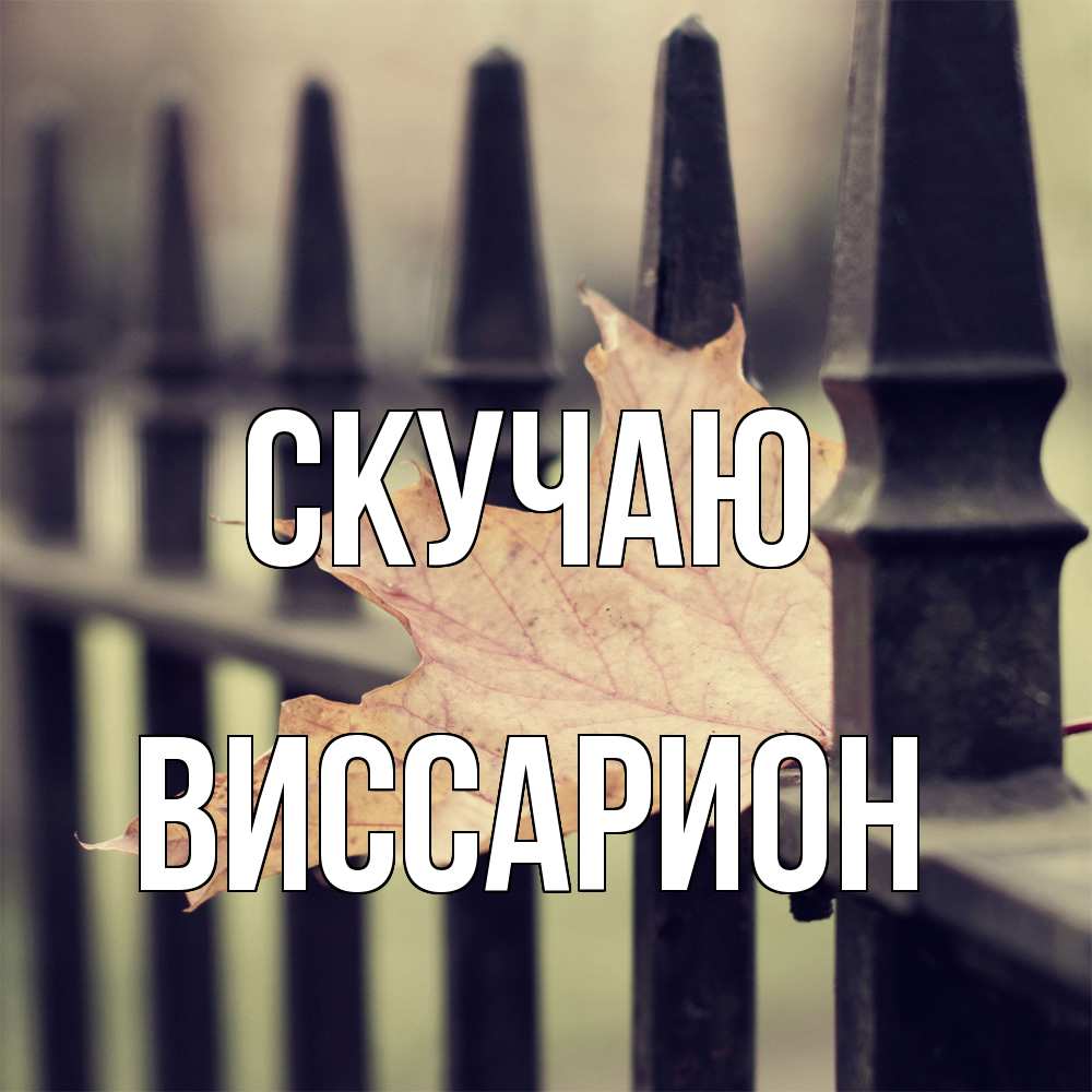 Открытка  с именем. Виссарион, Скучаю  