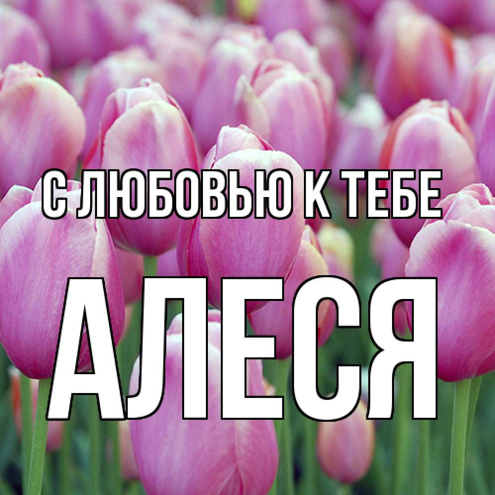 Открытка  с именем. Алеся, С любовью к тебе  