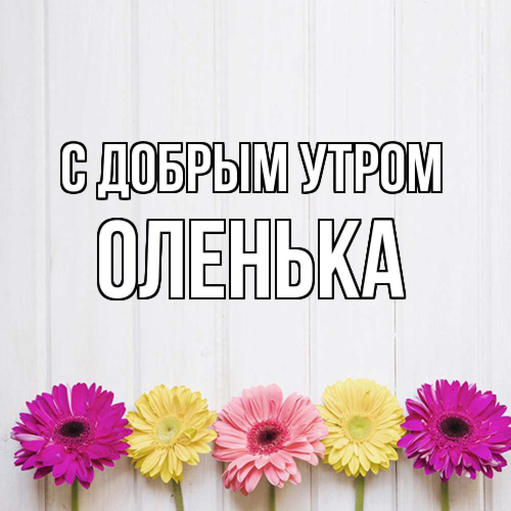 Открытка  с именем. Оленька, С добрым утром  