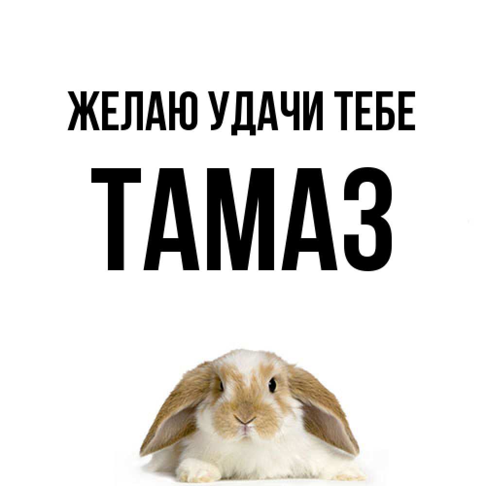 Открытка  с именем. Тамаз, Желаю удачи тебе  