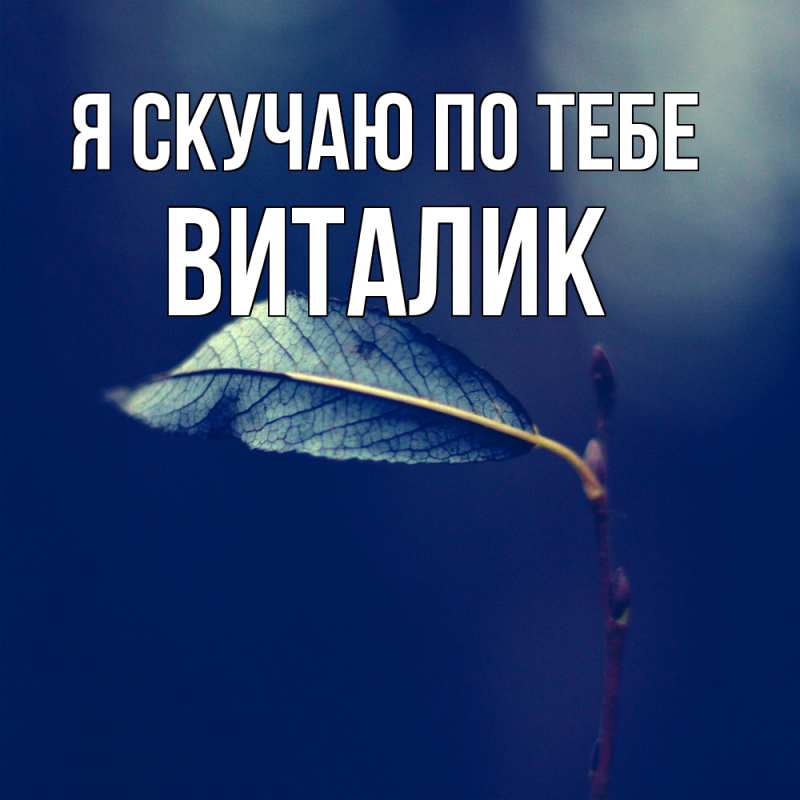 Картинка Я скучаю по тебе, Виталик