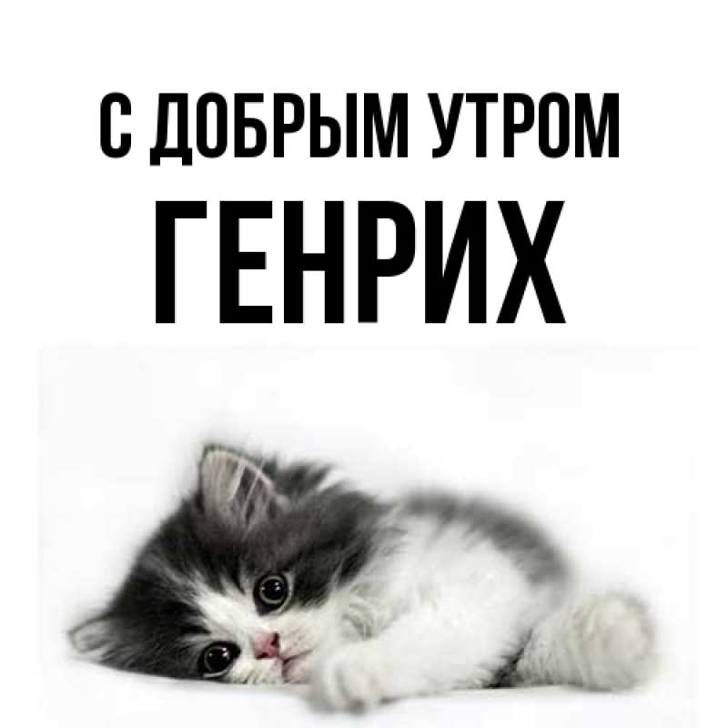 Картинка С добрым утром, Генрих