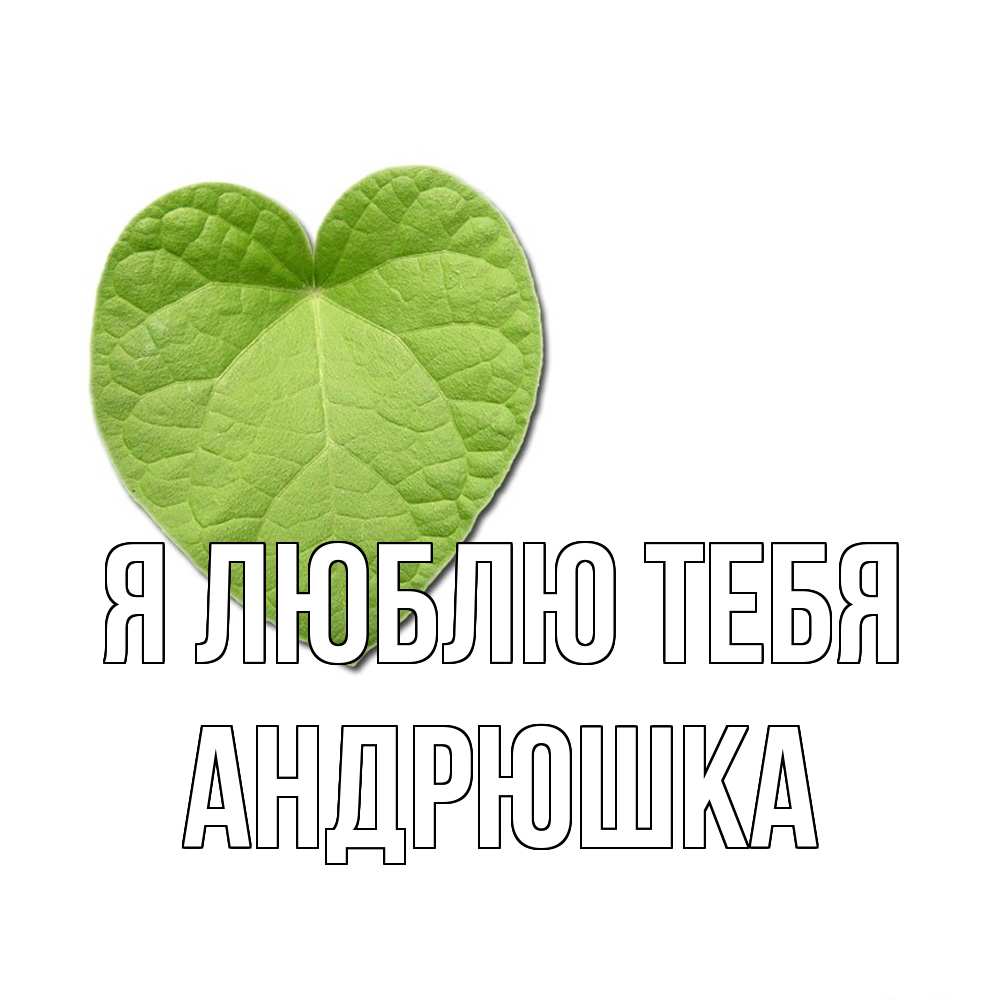 Открытка  с именем. Андрюшка, Я люблю тебя  