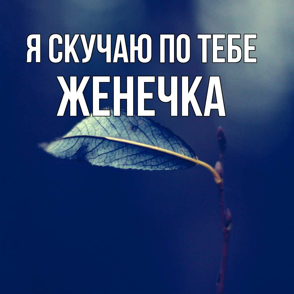 Открытка  с именем. Женечка, Я скучаю по тебе  