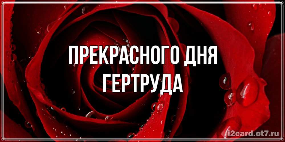 Открытка  с именем. Гертруда, Прекрасного дня  