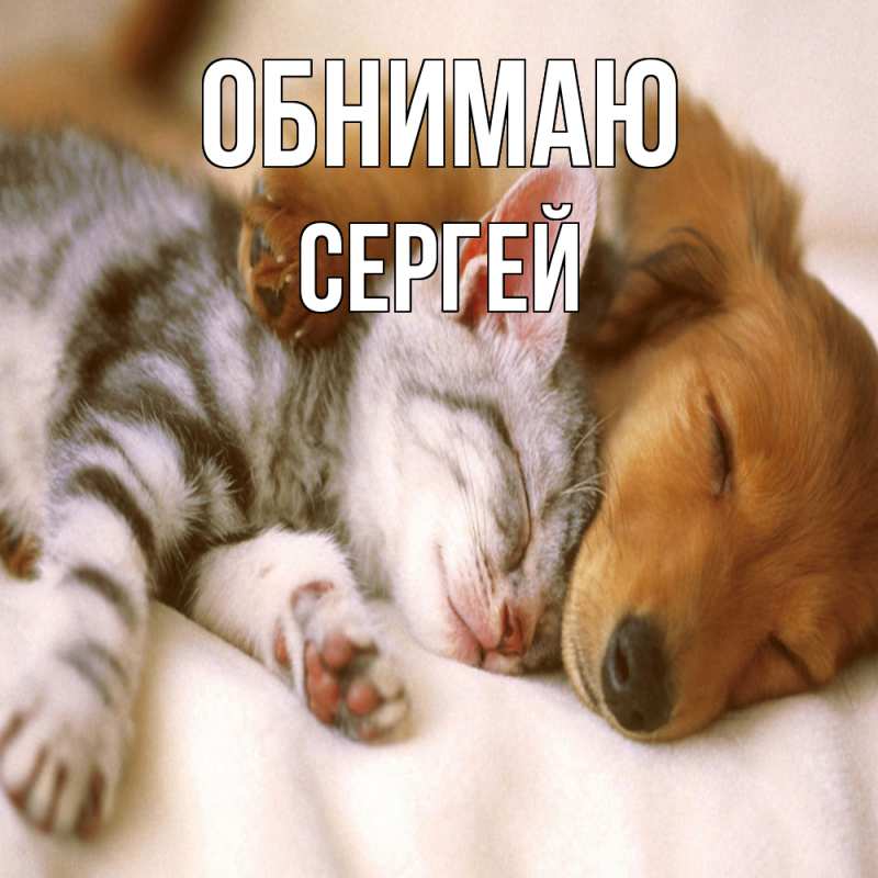 Картинка Обнимаю, Сергей