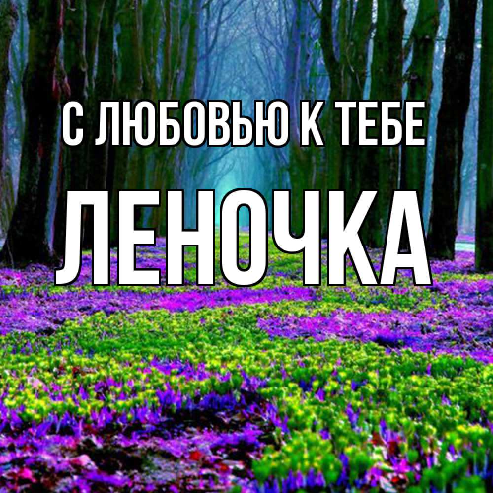 Открытка  с именем. ЛЕНОЧКА, С любовью к тебе  