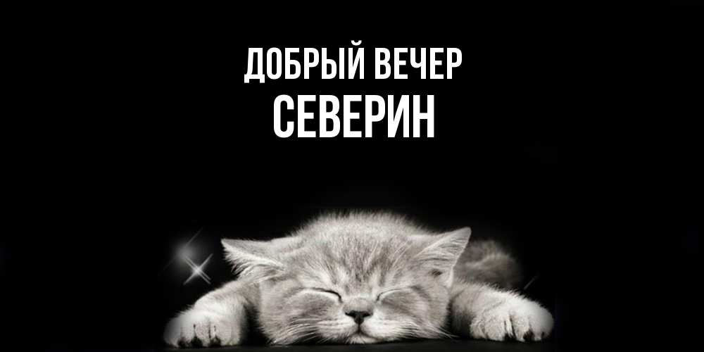 Открытка  с именем. Северин, Добрый вечер  