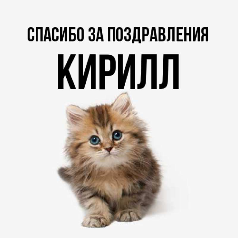 Картинка Спасибо за поздравления, кирилл