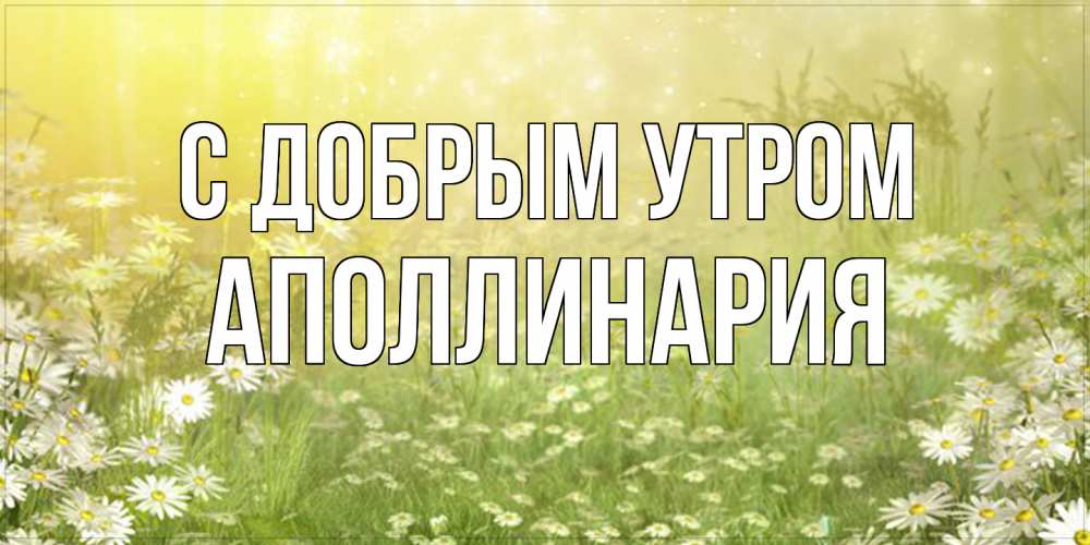 Открытка  с именем. Аполлинария, С добрым утром  