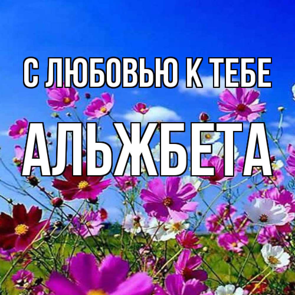 Открытка  с именем. Альжбета, С любовью к тебе  